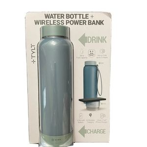 TYLT 12 Hour Hot/Cold Water Bottle & Qi Wireless Power Bank, 24oz,